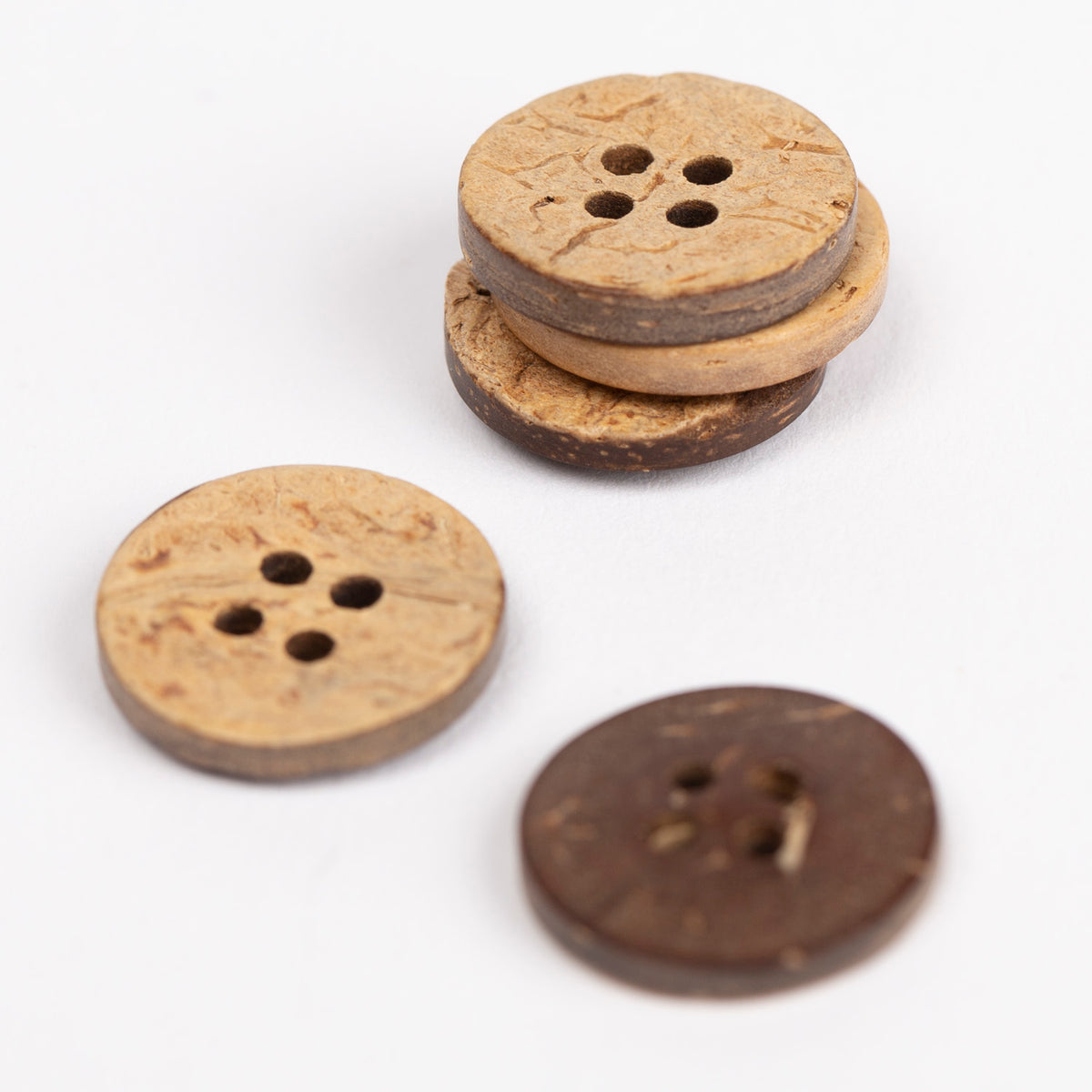 Knapper af kokosnød